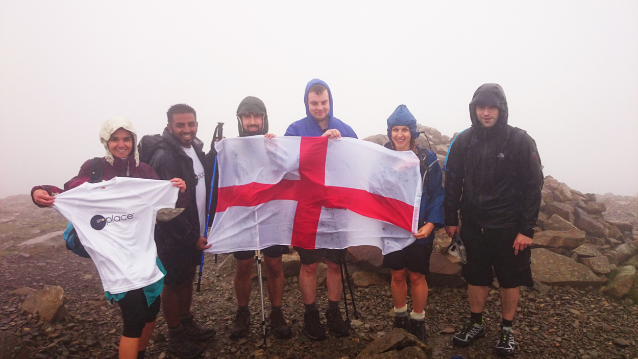 3peaks team at the top of Scafell Pike